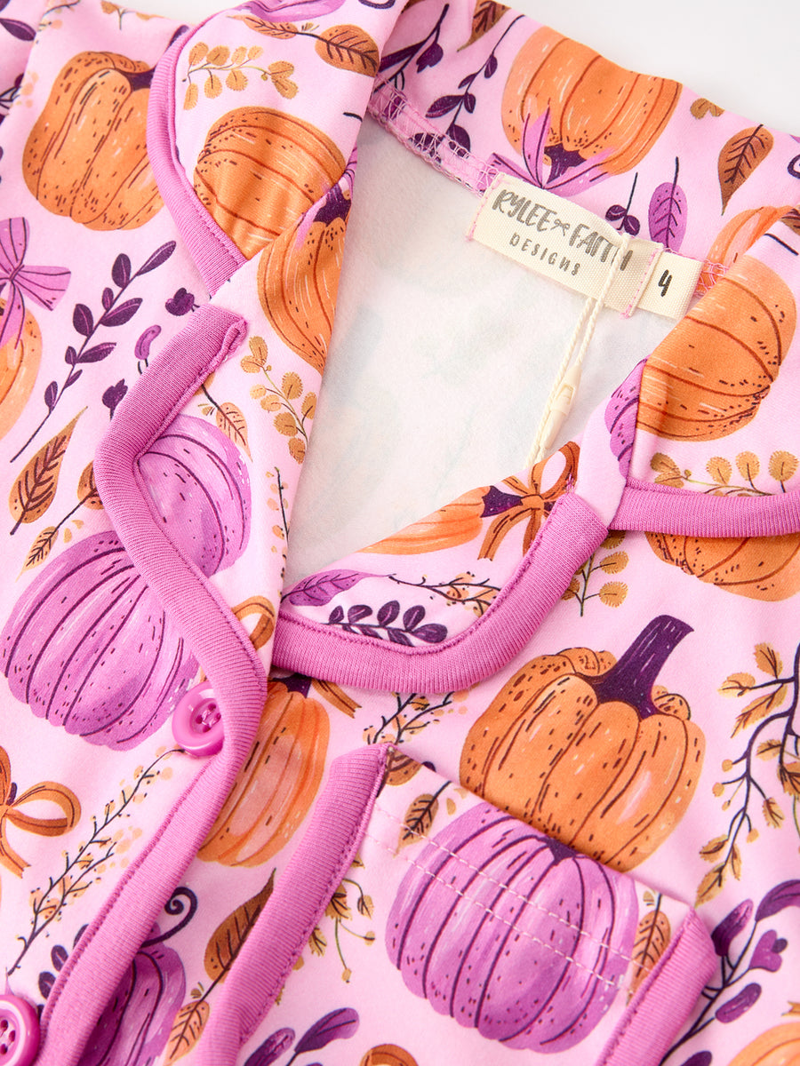 Mommy & me Halloween Pumpkin Pajama Set