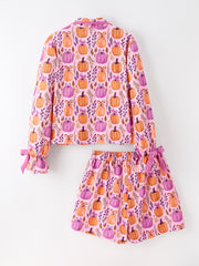 Mommy & me Halloween Pumpkin Pajama Set