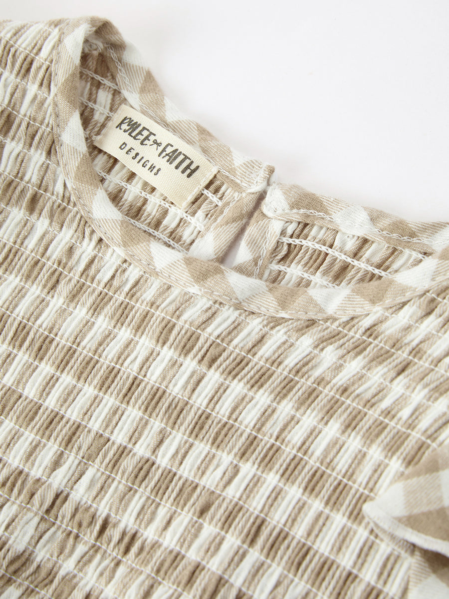 Mommy & Me Fall Plaid Dresses & Baby Bubble