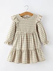Mommy & Me Fall Plaid Dresses & Baby Bubble