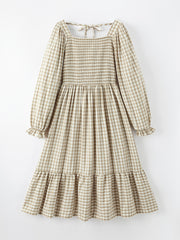 Mommy & Me Fall Plaid Dresses & Baby Bubble