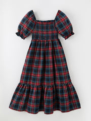 Mommy & Me Christmas Plaid Dresses & Baby Bloomer Set