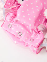 Christmas Baby Girls Santa Bow Peter Pan Collar Romper