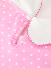 Christmas Girls Santa Bow Peter Pan Collar Dress