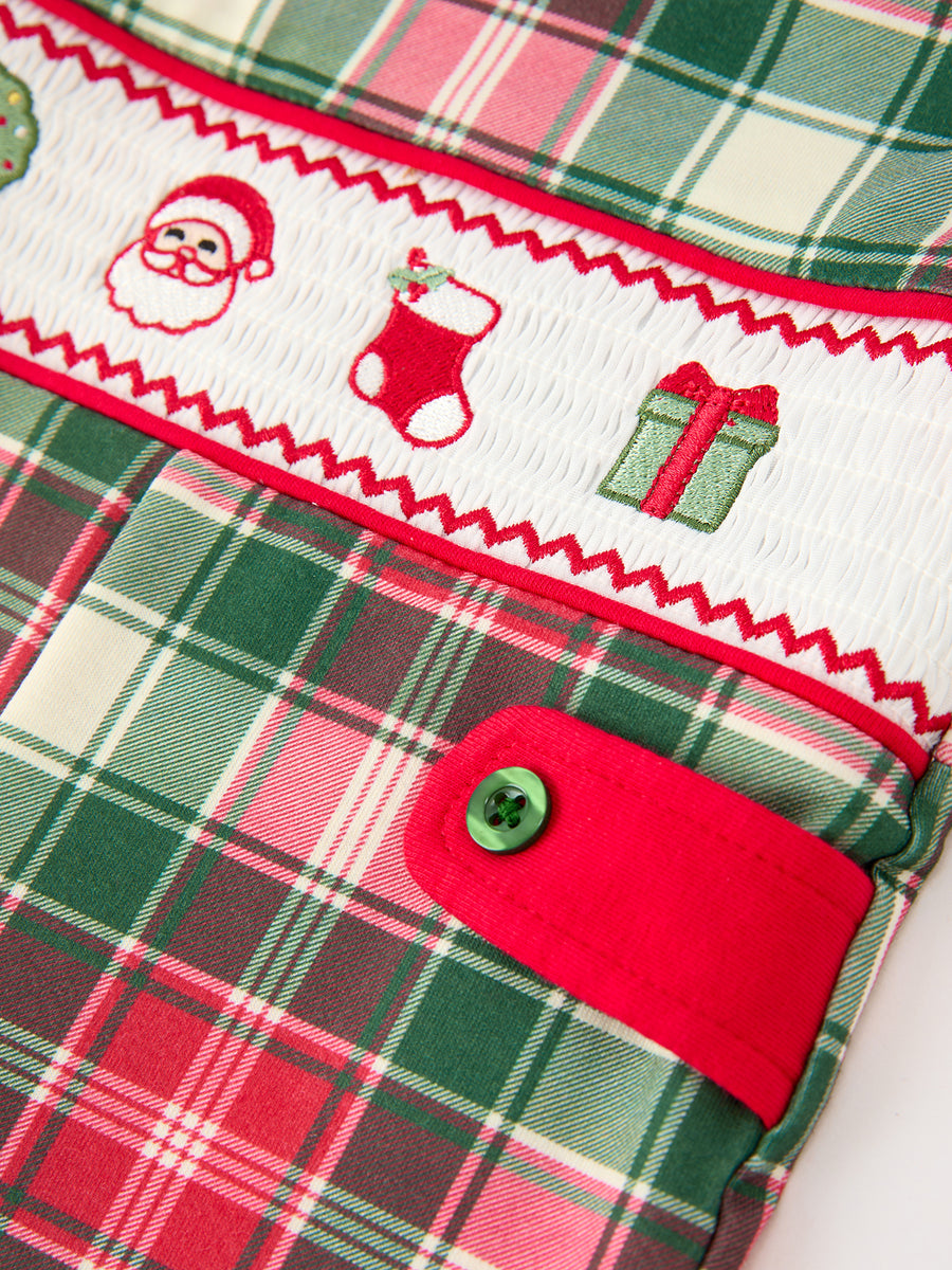 Christmas Baby Boys Plaid Smocked Holiday Jonjon
