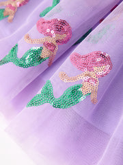 Girls Purple Sequin Ocean Tulle Tutu Skirt