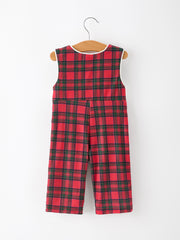 Christmas Baby Boys Plaid Puppy Smocked Jonjon