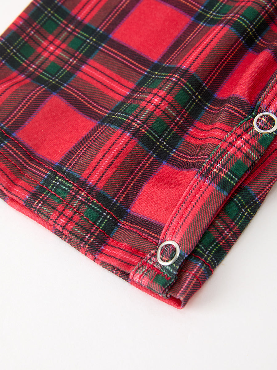 Christmas Baby Boys Plaid Puppy Smocked Jonjon
