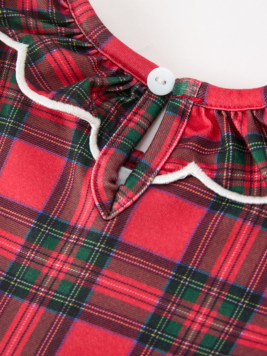 Christmas Baby Girls Smocked Puppy Bubble Romper