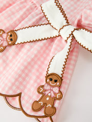 Christmas Girls Gingerbread Peter Pan Collar Bloomer Set