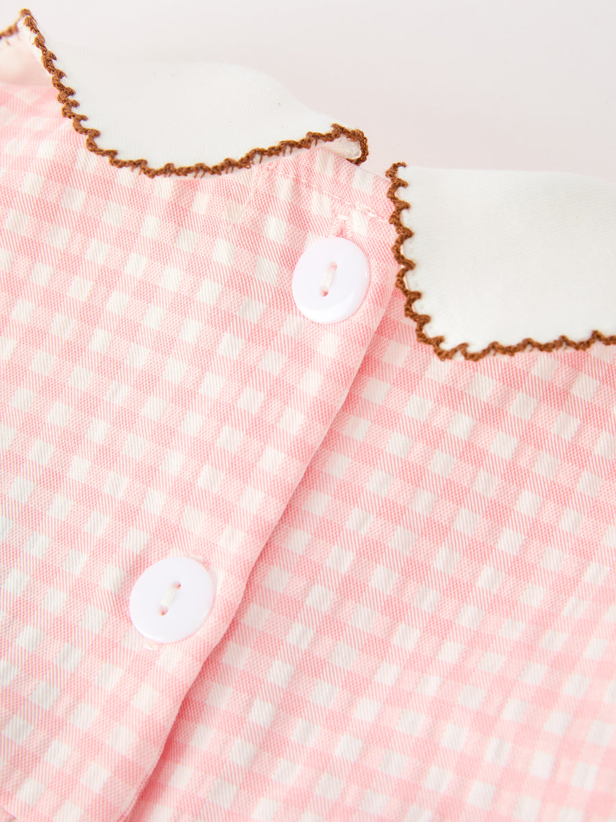 Christmas Girls Gingerbread Peter Pan Collar Bloomer Set