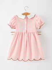 Christmas Girls Gingerbread Peter Pan Collar Dress