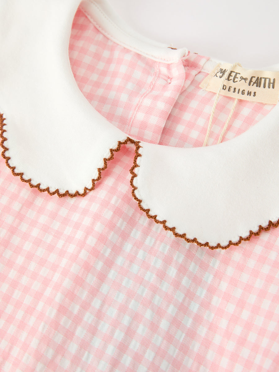 Christmas Girls Gingerbread Peter Pan Collar Dress