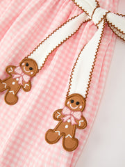 Christmas Girls Gingerbread Peter Pan Collar Dress