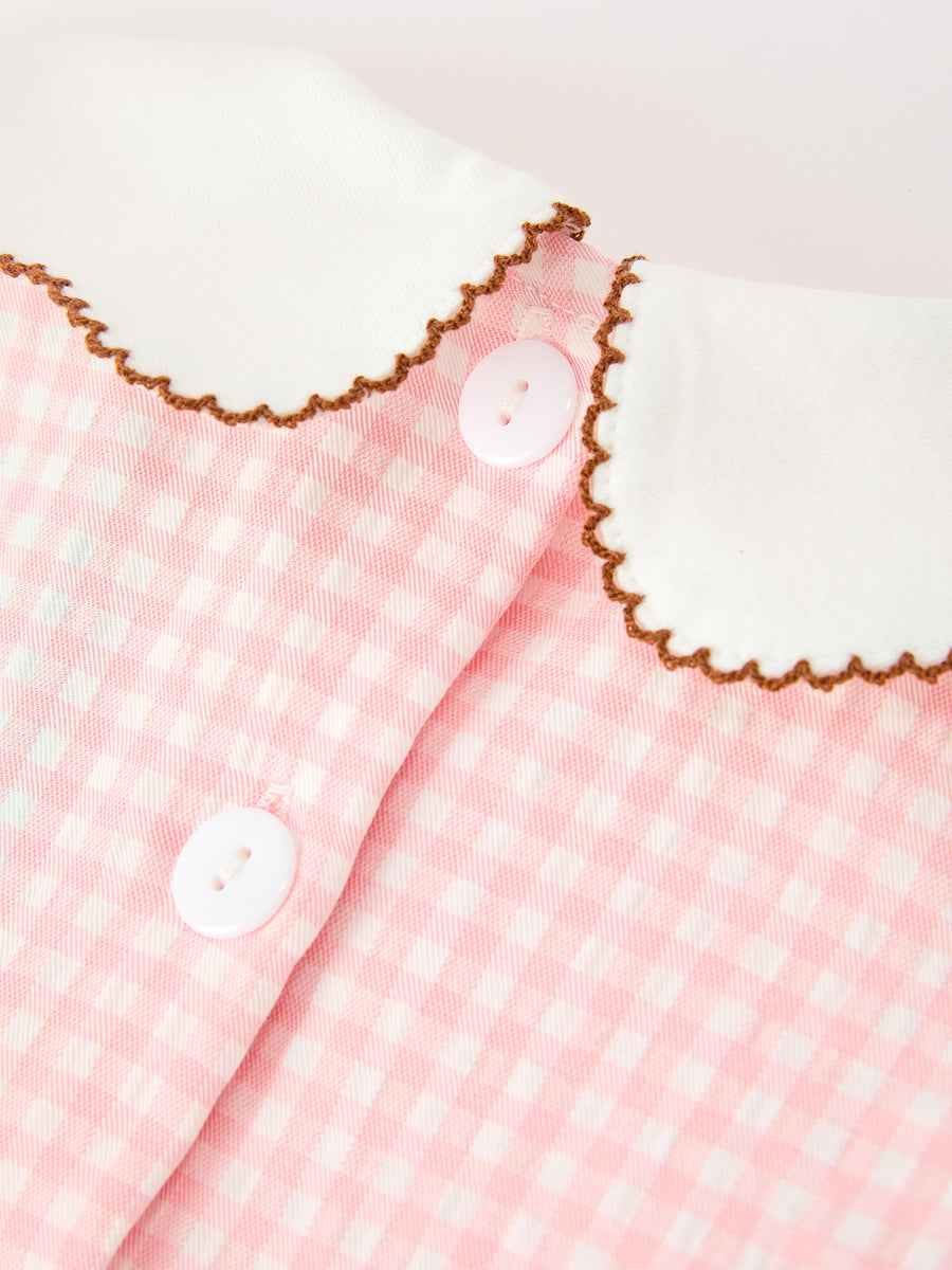 Christmas Girls Gingerbread Peter Pan Collar Dress