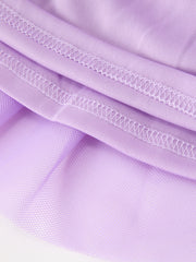 Halloween Girls Purple Ghost Appliqué Tulle Skirt