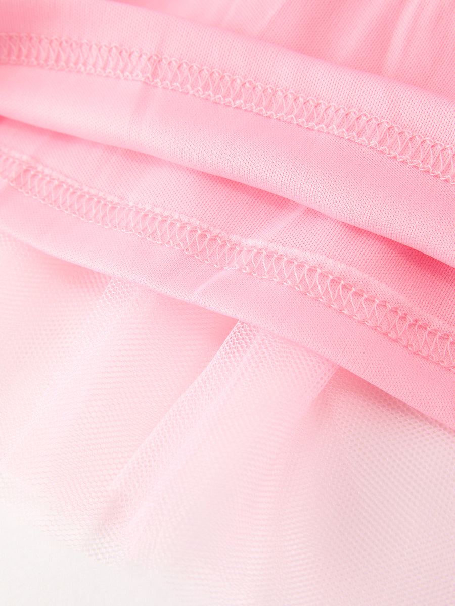 Fall Girls Pink Pumpkin Appliqué Tulle Skirt