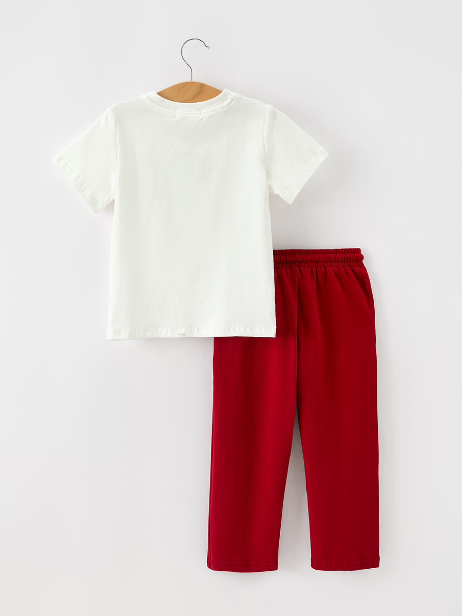 Boys Christmas Reindeer T-Shirt & Pants Set
