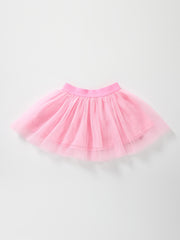 Fall Girls Pink Pumpkin Appliqué Tulle Skirt