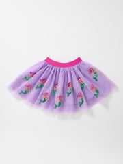 Girls Purple Sequin Ocean Tulle Tutu Skirt