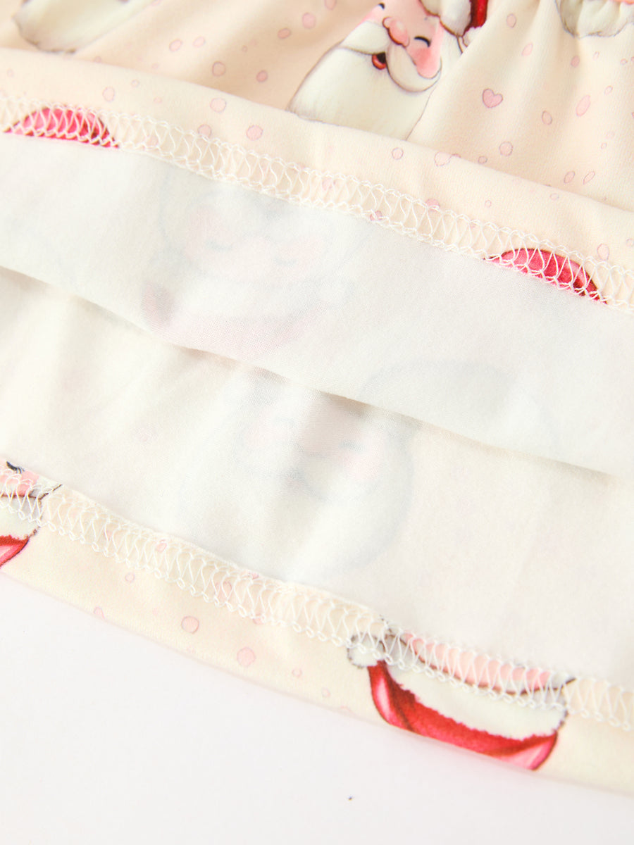 Santa Claus Puff Sleeve Girls' Dress