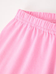 Christmas Santa Girls Pink Ruffle Pajama Set