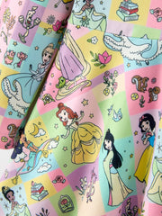 Girls Colorful Character Print Long Sleeve Twirl Dress