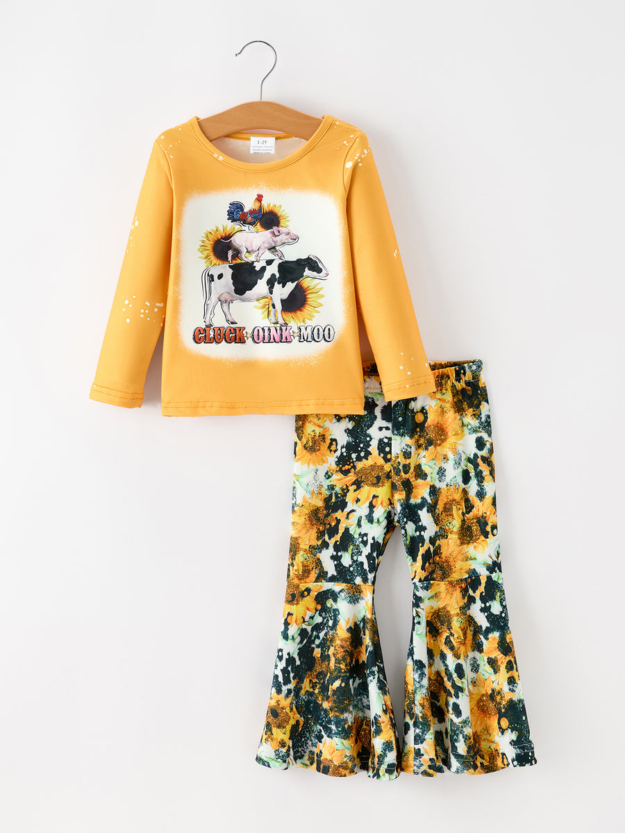 Western Girls Outfit Set Bell Bottoms - Multiple Styles Available