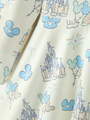Castle Balloon Print Girls Long Sleeve Twirl Dress