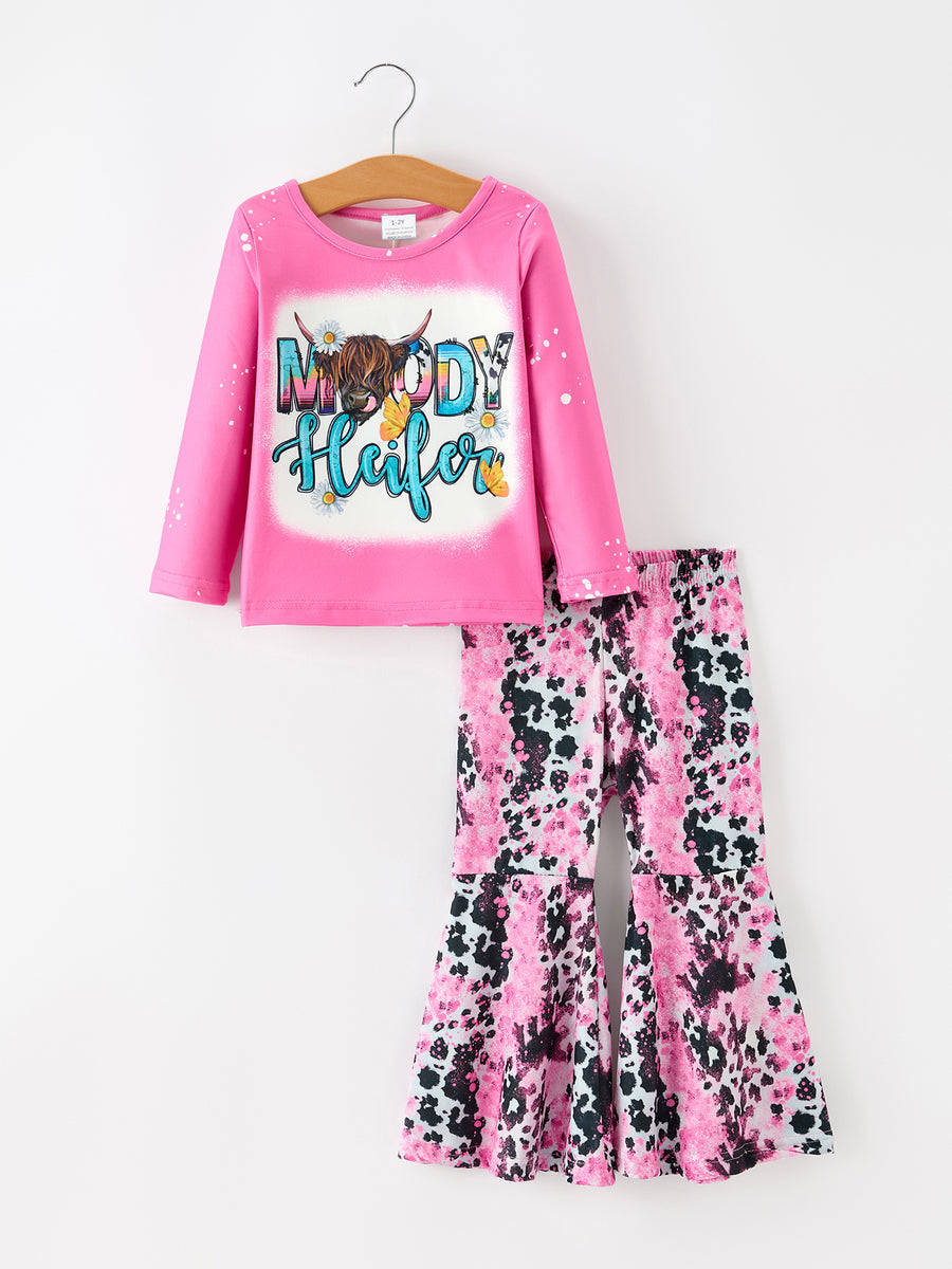 Western Girls Outfit Set Bell Bottoms - Multiple Styles Available