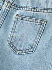 Girls Light Wash Bow Applique Relaxed Denim Jeans