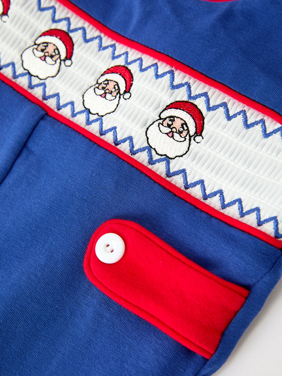 Christmas Santa Baby Boys Smocked Jon Jon