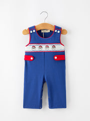 Christmas Santa Baby Boys Smocked Jon Jon