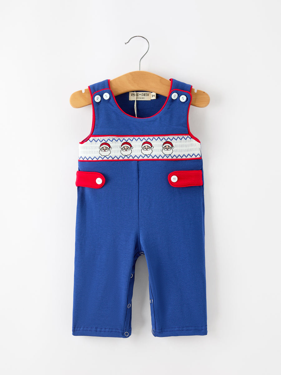 Christmas Santa Baby Boys Smocked Jon Jon