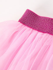 FALL Girls Pink Sequin Ballet Slipper Tulle Tutu Skirt