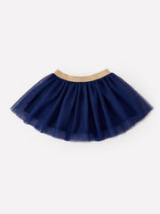 FALL Girls Navy Fox Sequin Tulle Tutu Skirt