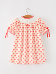 Girls Valentine's Day God Is Love Heart Smocked Dress