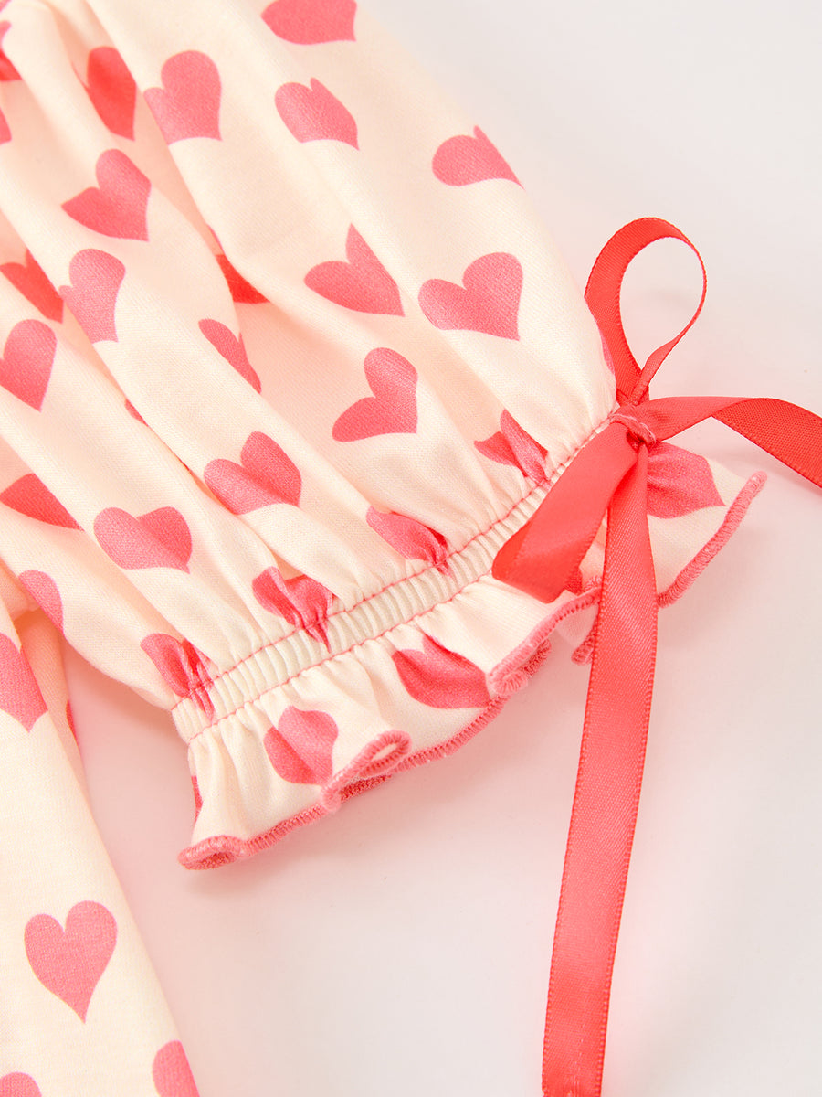 Girls Valentine's Day God Is Love Heart Smocked Dress