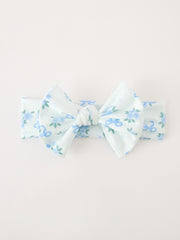 FALL Baby Girls Blue Floral Bow Headband