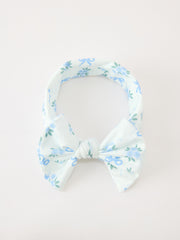 FALL Baby Girls Blue Floral Bow Headband
