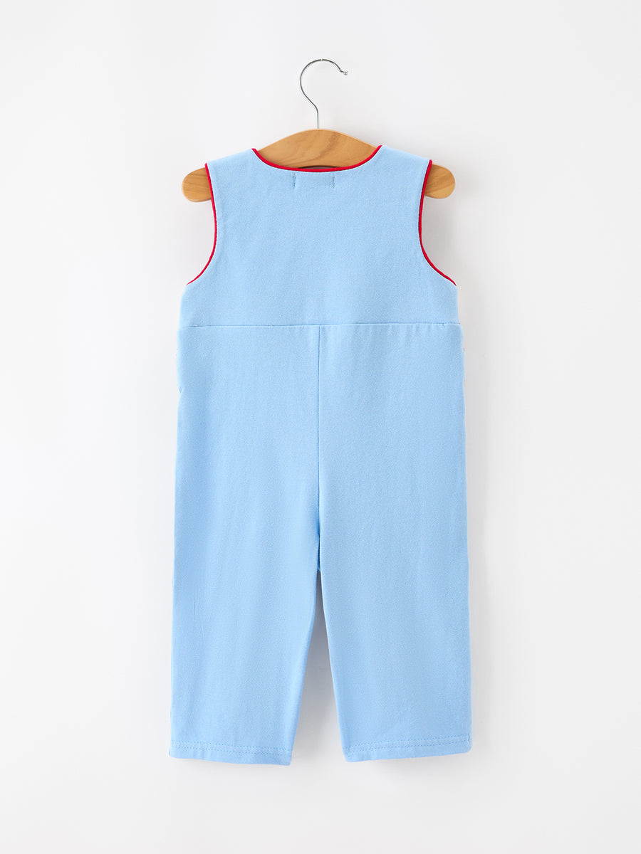 Baby Boys Valentine's Day Blue Smocked Heart Jonjon