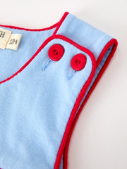 Baby Boys Valentine's Day Blue Smocked Heart Jonjon