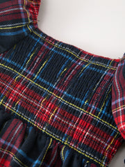 Mommy & Me Christmas Plaid Dresses & Baby Bloomer Set