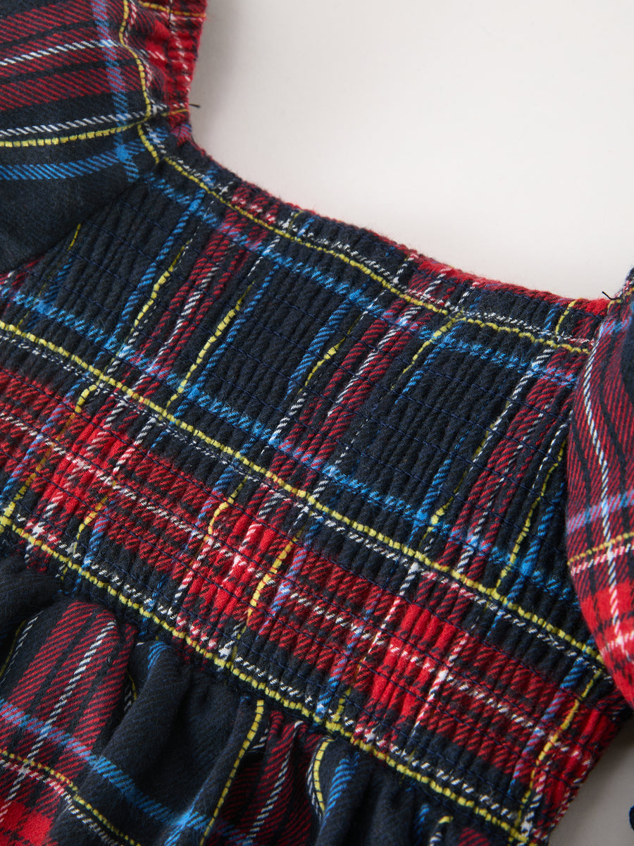 Mommy & Me Christmas Plaid Dresses & Baby Bloomer Set