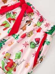 Christmas Tree Character Mommy And Me Ruffle Pajamas Set