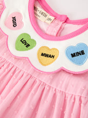 Valentine’s Day Girls Conversation Heart Top & Bloomer Set