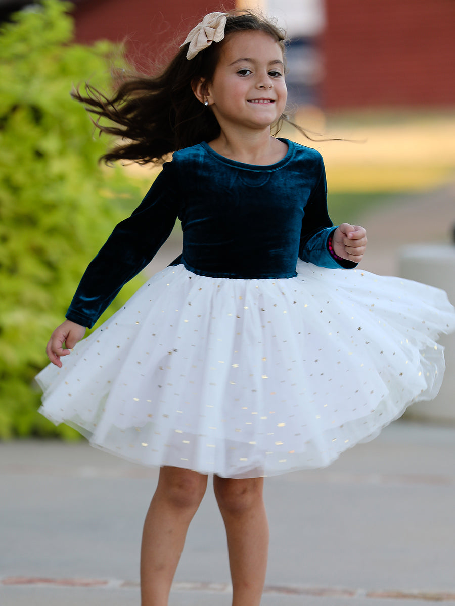 Girls Christmas Solid Color Tutu Skirt