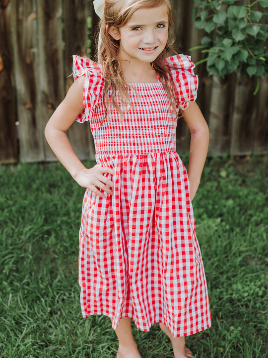 red plaid summer dress Red Tartan Pleated Button Front Dress Sail to Sable