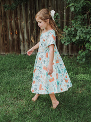 Girls Music Guitar Short Sleeve Twirl Dress