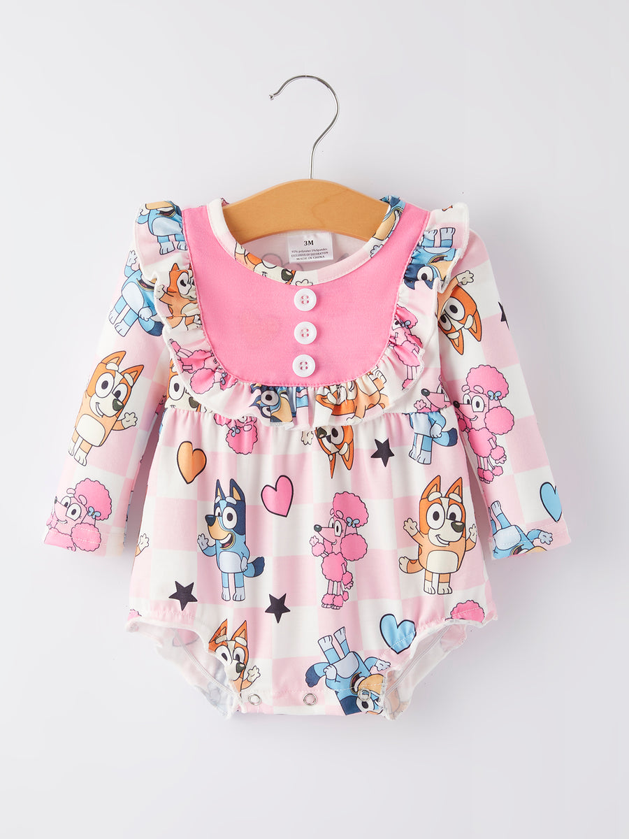 Baby Girls Cartoon Print Romper